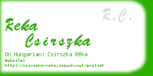 reka csirszka business card